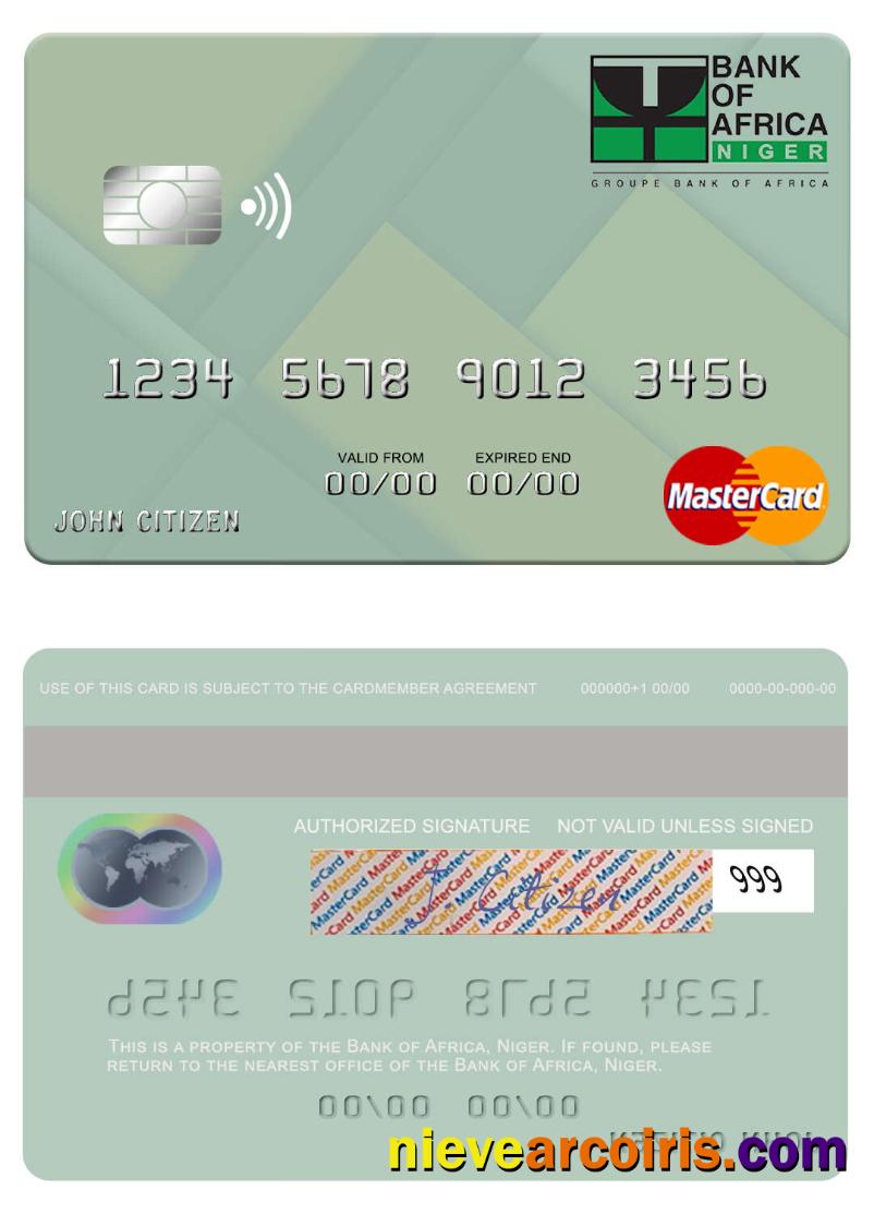 Niger Bank of Africa mastercard